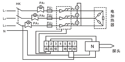 电加热器PC线路控制图