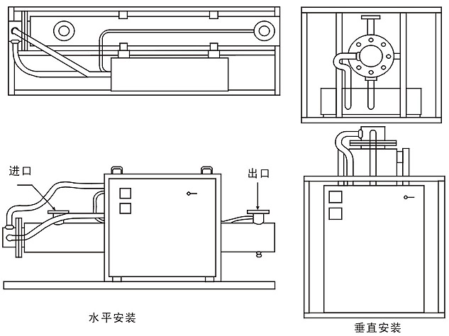 电加热器典型安装示意图